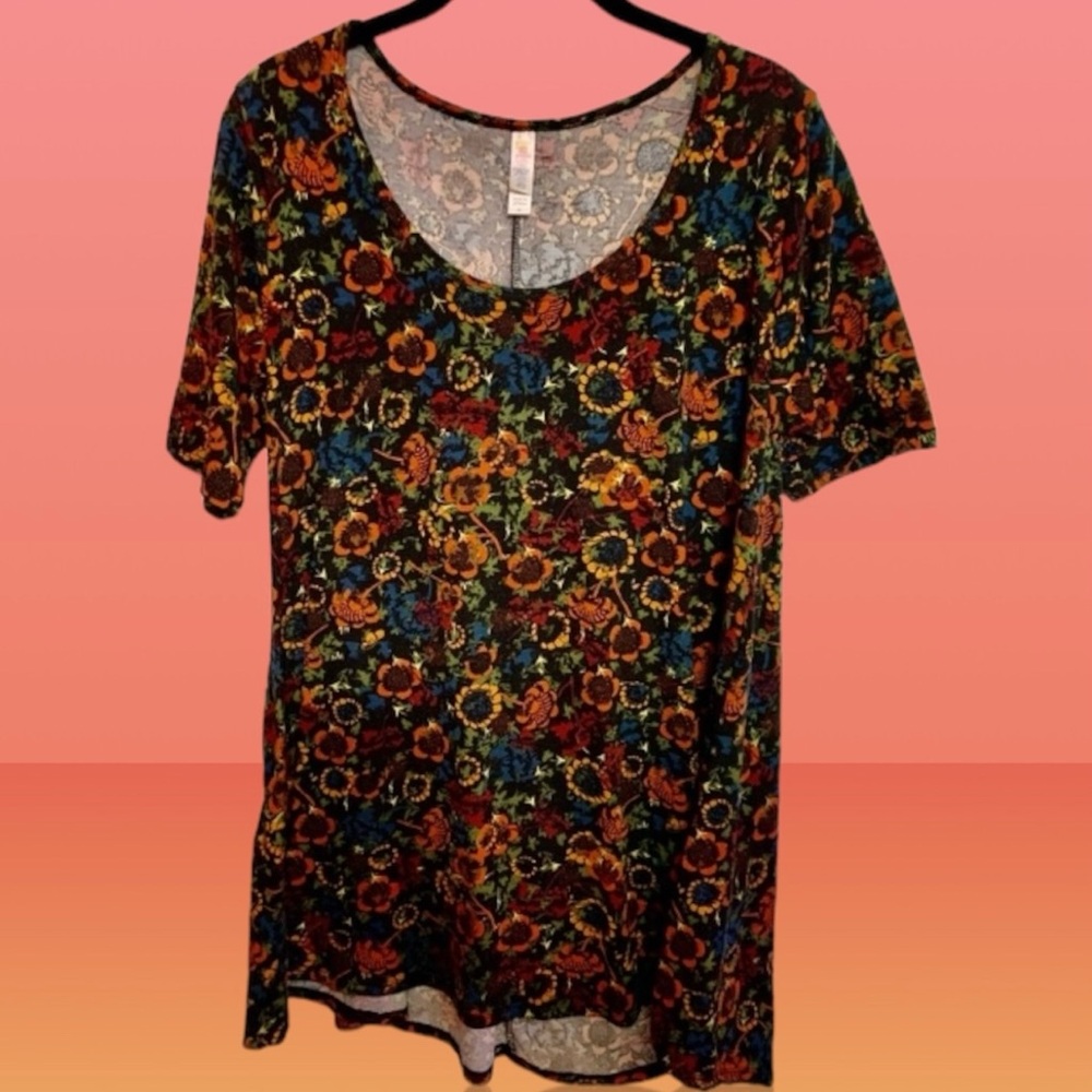 Lularoe tunic top blouse sunflower floral
